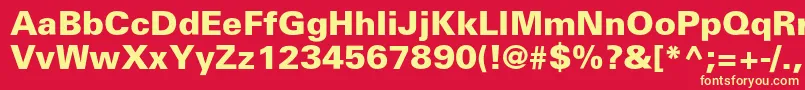 Partnerextrabold Font – Yellow Fonts on Red Background