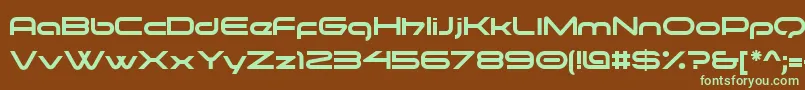 Шрифт Moonhouse – зелёные шрифты на коричневом фоне