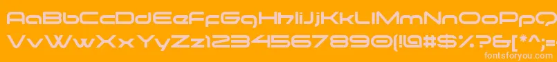 Moonhouse Font – Pink Fonts on Orange Background