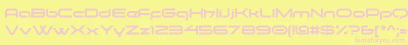 Moonhouse-fontti – vaaleanpunaiset fontit keltaisella taustalla
