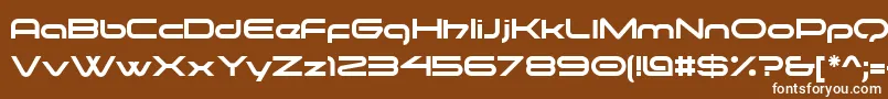 フォントMoonhouse – 茶色の背景に白い文字