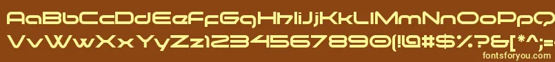 Moonhouse-fontti – keltaiset fontit ruskealla taustalla