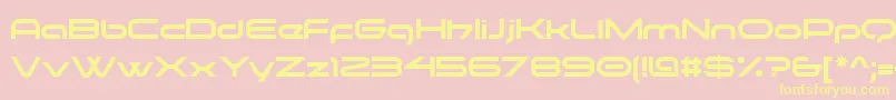 Moonhouse Font – Yellow Fonts on Pink Background