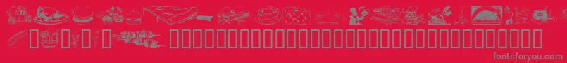 CulinaryArt Font – Gray Fonts on Red Background