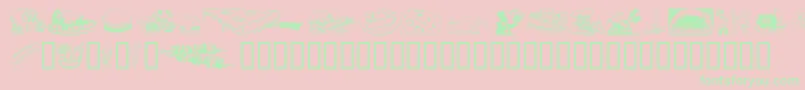 CulinaryArt Font – Green Fonts on Pink Background