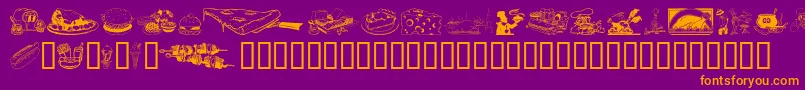 CulinaryArt Font – Orange Fonts on Purple Background