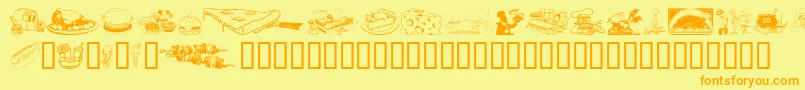 CulinaryArt Font – Orange Fonts on Yellow Background