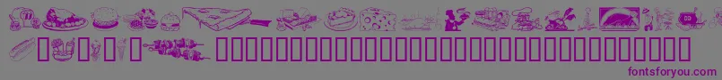 CulinaryArtフォントについての詳細 フォントCulinaryArt – 紫色のフォント、灰色の背景
