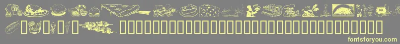 CulinaryArt Font – Yellow Fonts on Gray Background