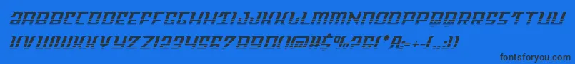 Police Skycabhalf – polices noires sur fond bleu