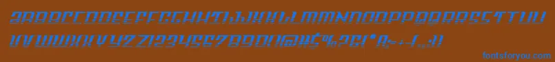 Skycabhalf Font – Blue Fonts on Brown Background