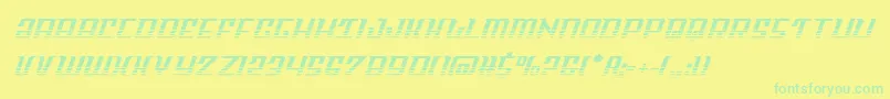 Skycabhalf Font – Green Fonts on Yellow Background