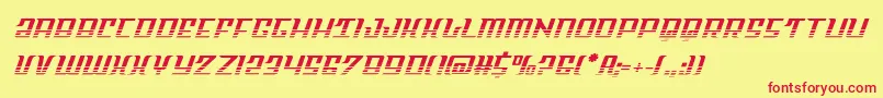 Skycabhalf Font – Red Fonts on Yellow Background