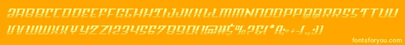 Skycabhalf Font – Yellow Fonts on Orange Background