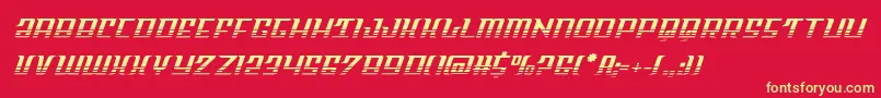 Skycabhalf Font – Yellow Fonts on Red Background