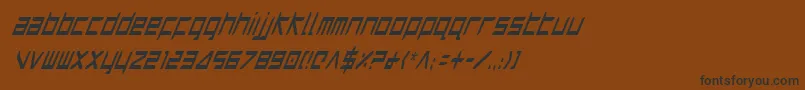 フォントHarrici – 黒い文字が茶色の背景にあります