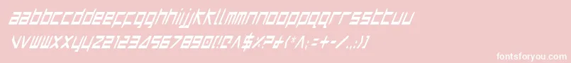 Harrici-Schriftart – Weiße Schriften auf rosa Hintergrund