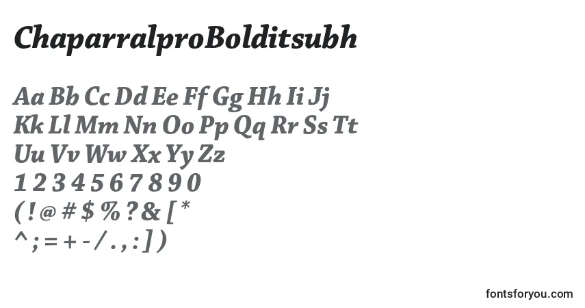ChaparralproBolditsubh Font – alphabet, numbers, special characters