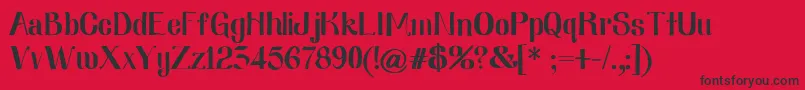 Nearlydig Font – Black Fonts on Red Background