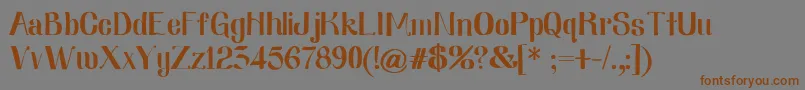 Nearlydig Font – Brown Fonts on Gray Background