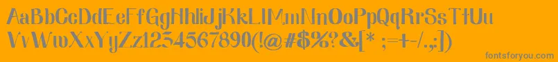 Nearlydig Font – Gray Fonts on Orange Background