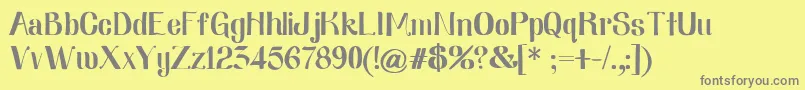 Nearlydig Font – Gray Fonts on Yellow Background