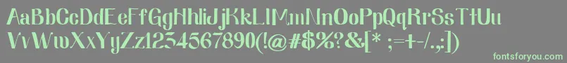 Nearlydig Font – Green Fonts on Gray Background