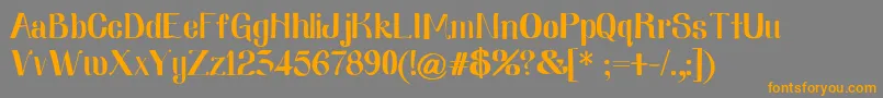 Nearlydig Font – Orange Fonts on Gray Background