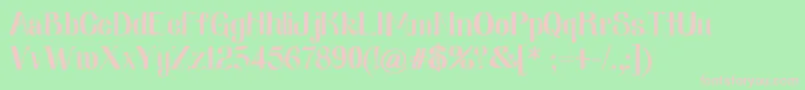 Nearlydig Font – Pink Fonts on Green Background