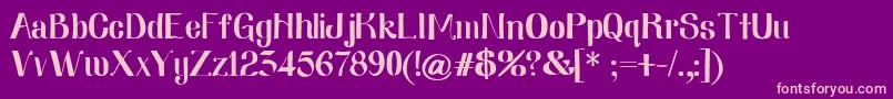 Nearlydig Font – Pink Fonts on Purple Background