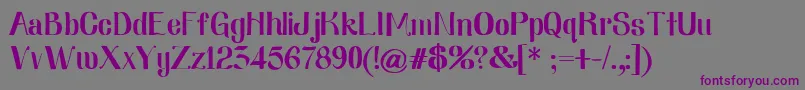 Nearlydig Font – Purple Fonts on Gray Background