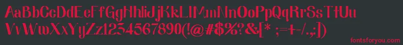 Nearlydig Font – Red Fonts on Black Background