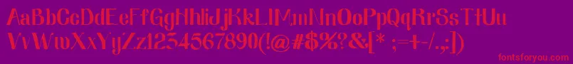 Nearlydig Font – Red Fonts on Purple Background