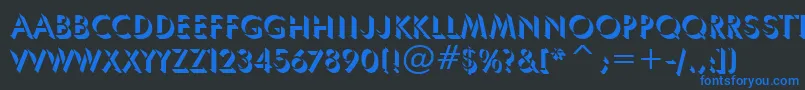 UmbraBt Font – Blue Fonts on Black Background