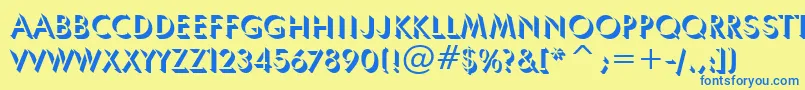UmbraBt Font – Blue Fonts on Yellow Background
