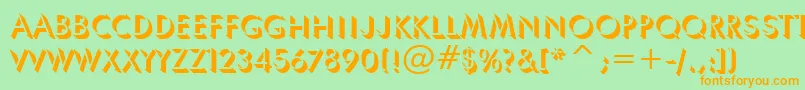 UmbraBt Font – Orange Fonts on Green Background