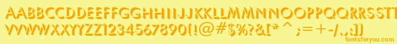 UmbraBt Font – Orange Fonts on Yellow Background