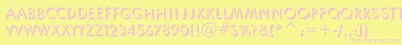 UmbraBt-fontti – vaaleanpunaiset fontit keltaisella taustalla
