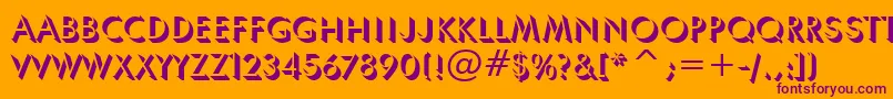 UmbraBt-fontti – violetit fontit oranssilla taustalla