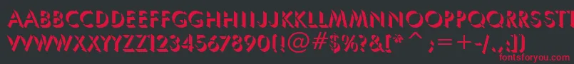 UmbraBt Font – Red Fonts on Black Background