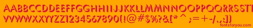 UmbraBt Font – Red Fonts on Orange Background