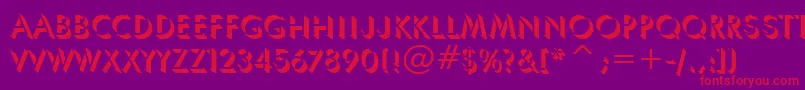 UmbraBt Font – Red Fonts on Purple Background