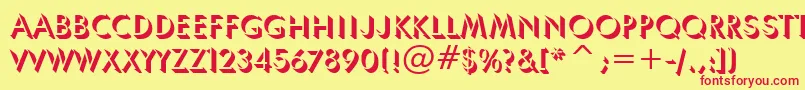 UmbraBt-fontti – punaiset fontit keltaisella taustalla