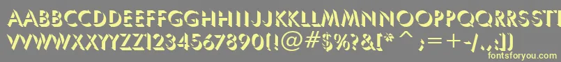 Шрифт UmbraBt – жёлтые шрифты на сером фоне