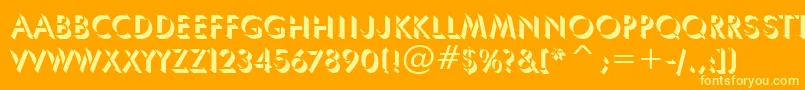 Weitere Informationen zur UmbraBt-Schriftart UmbraBt-Schriftart – Gelbe Schriften auf orangefarbenem Hintergrund