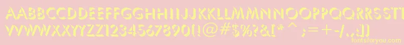 UmbraBt Font – Yellow Fonts on Pink Background