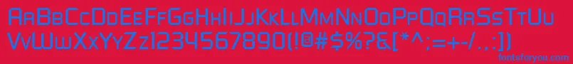 Futured Font – Blue Fonts on Red Background