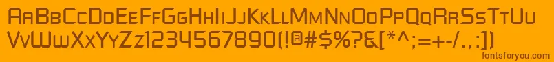 Futured Font – Brown Fonts on Orange Background