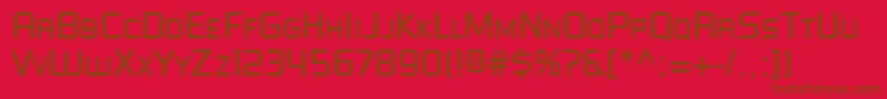 Futured Font – Brown Fonts on Red Background