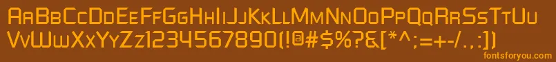 Czcionka Futured – pomarańczowe czcionki na brązowym tle